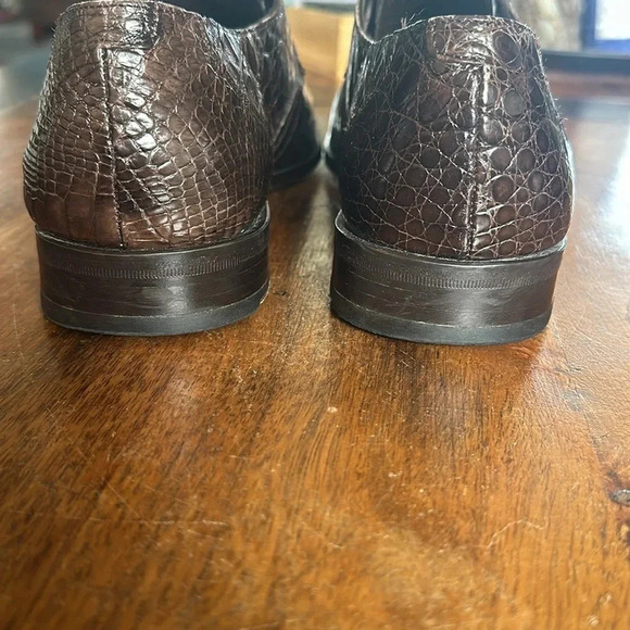 Mezlan men’s Crocodile shoes Size 12 - Picture 5 of 9